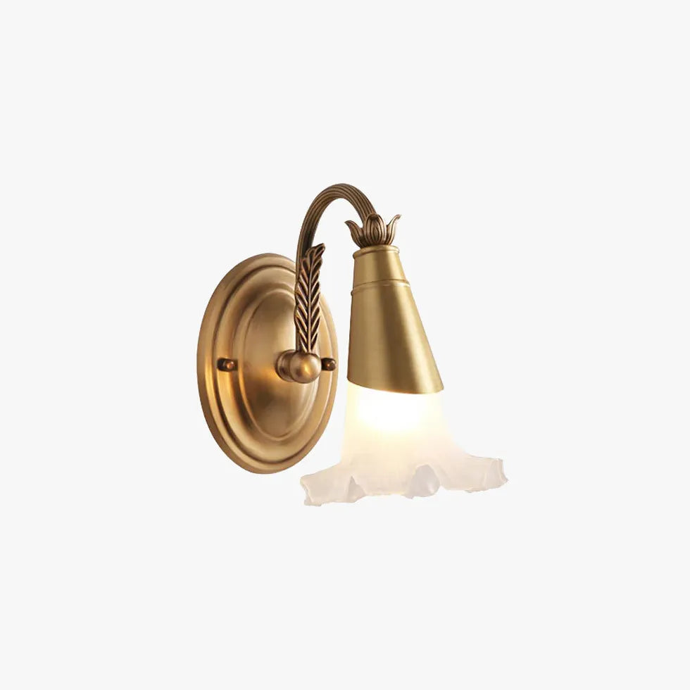 Elegant Petal Brass Vintage Wall Lights