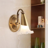 Elegant Petal Brass Vintage Wall Lights