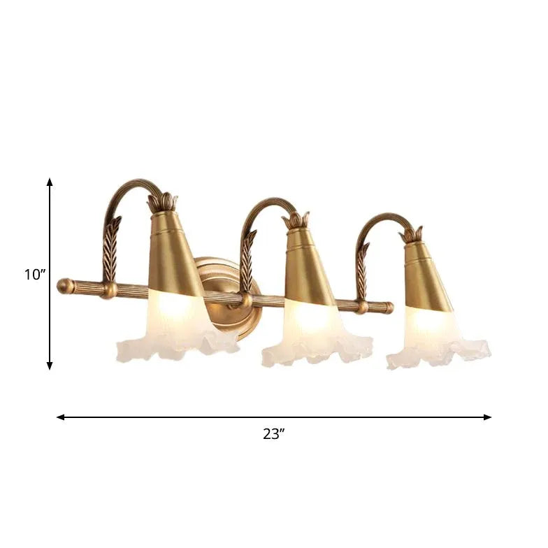 Elegant Petal Brass Vintage Wall Lights