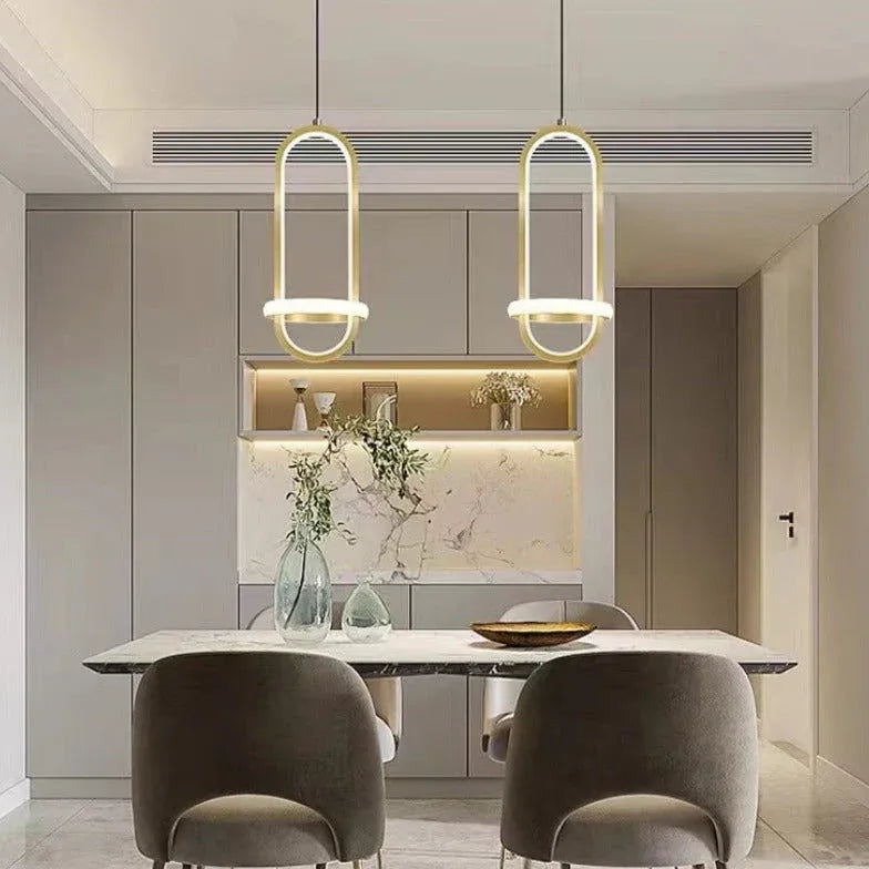 Oval Ring Bathroom Modern Pendant Light