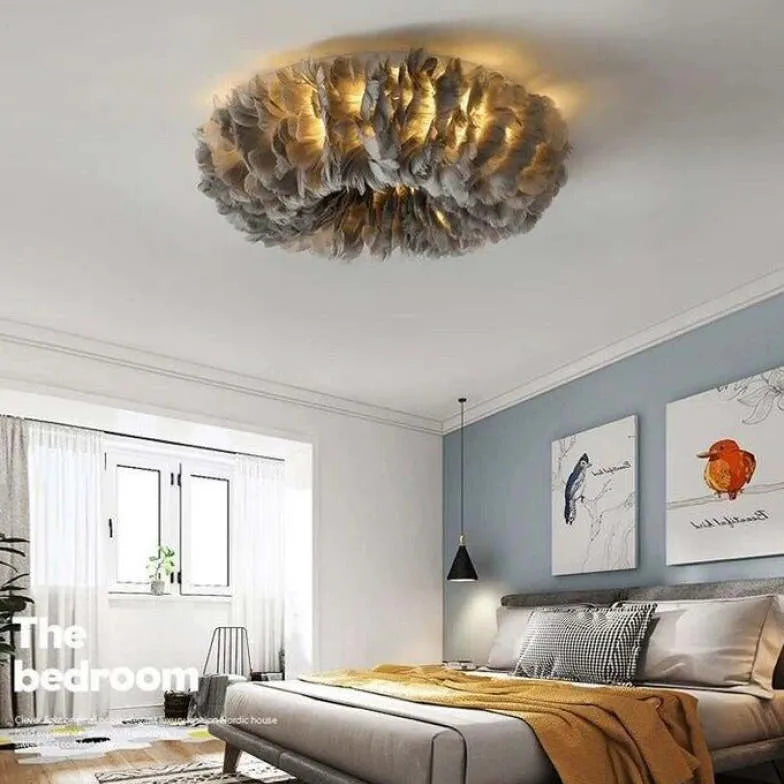 Corrugated Crown Bedroom Modern Flush Ceiling Lights