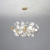Circular Leaves Modern Gold Pendant Light