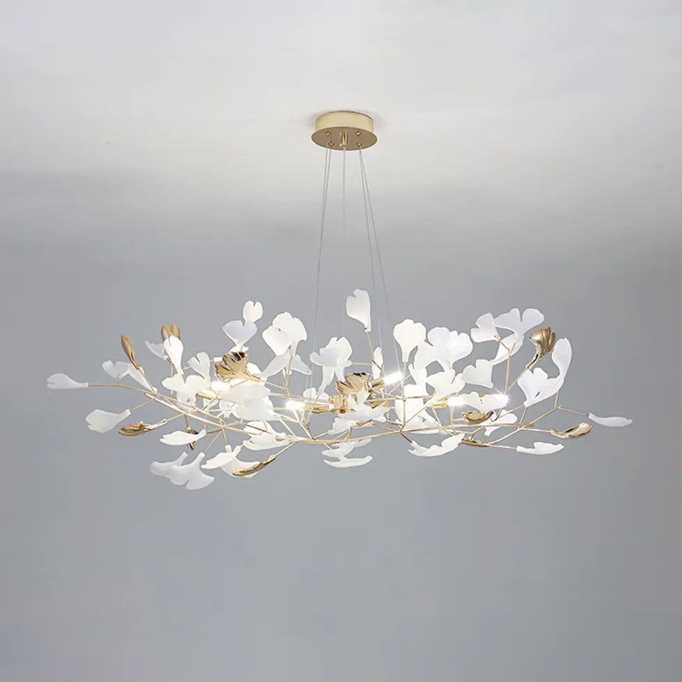 Circular Leaves Modern Gold Pendant Light