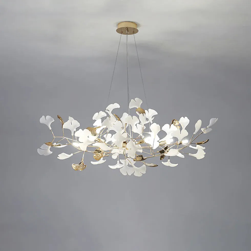 Circular Leaves Modern Gold Pendant Light