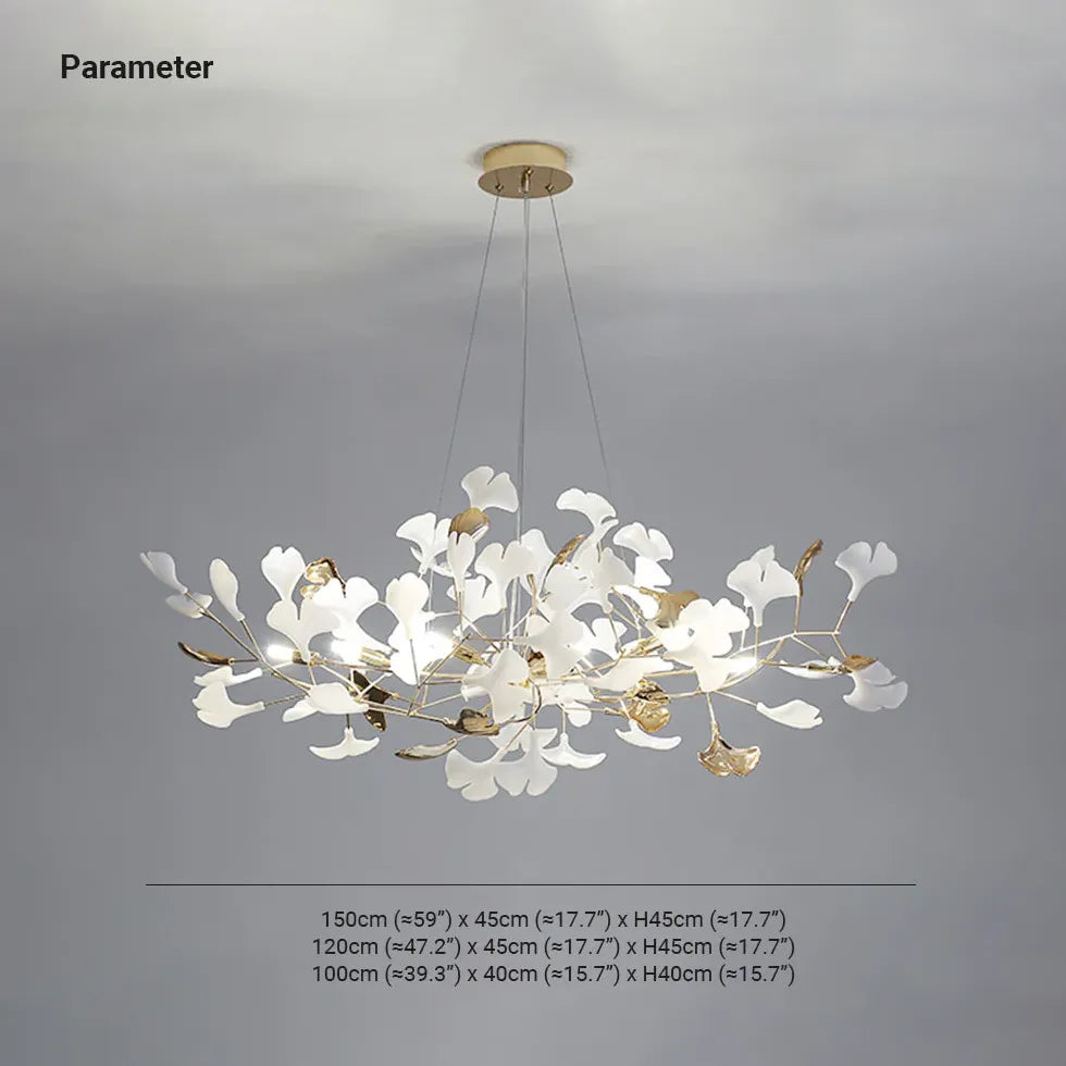 Circular Leaves Modern Gold Pendant Light