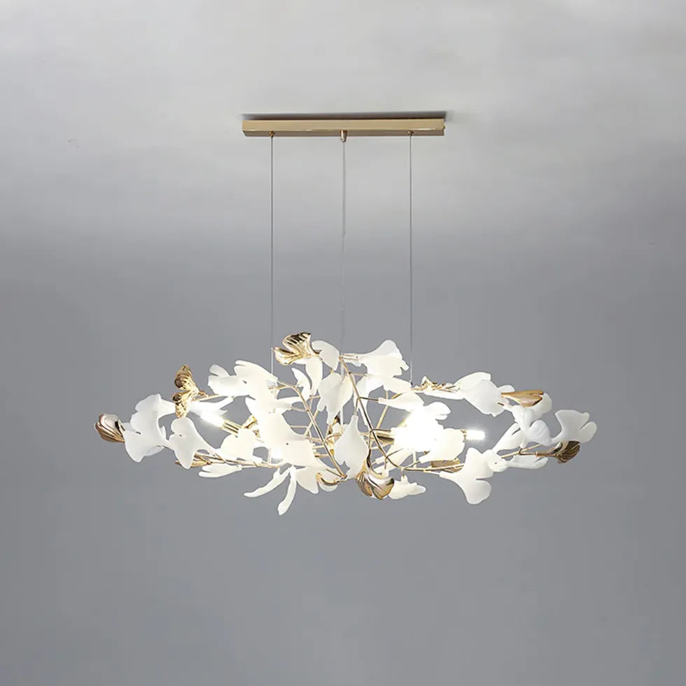 Circular Leaves Modern Gold Pendant Light