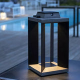 Cuboid Black Solar Outdoor Floor lamps