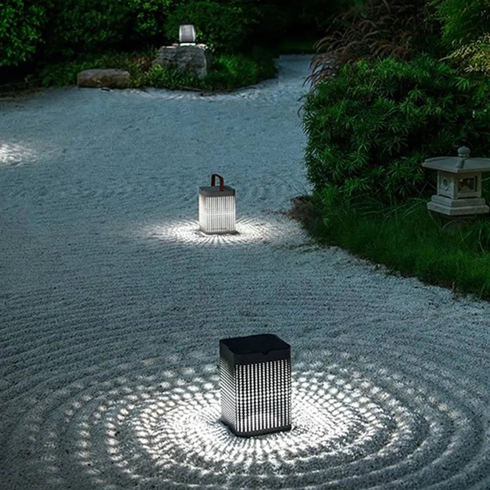 Perforated Lantern Handle Outdoor Floor lamps