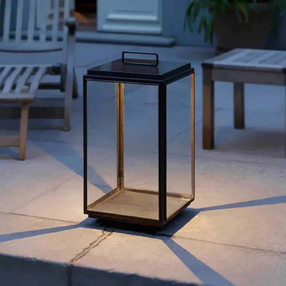 Handle Glass Lantern Outdoor Floor lamps