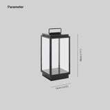 Handle Glass Lantern Outdoor Floor lamps