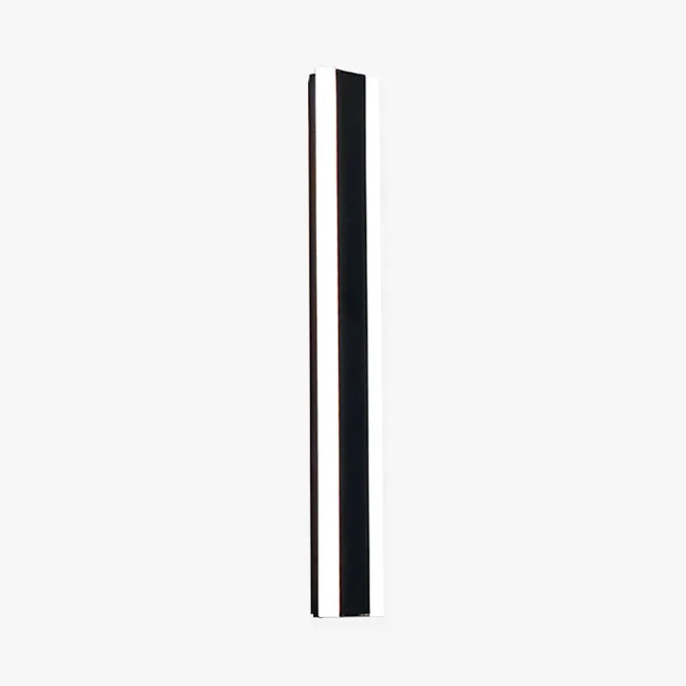 Black Linear Metal Outdoor Wall Lamp