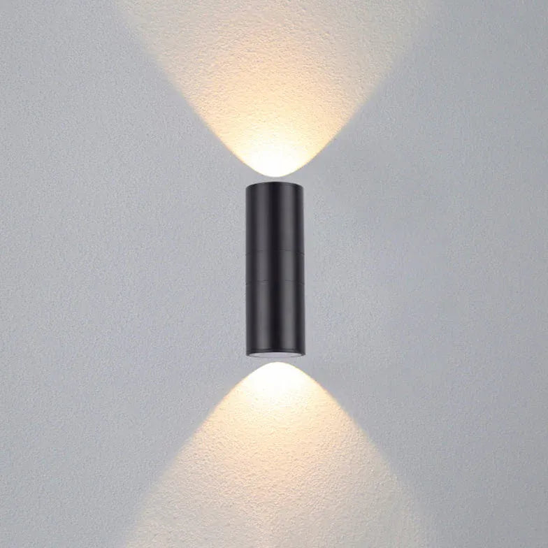 up and down outdoor wall lights black