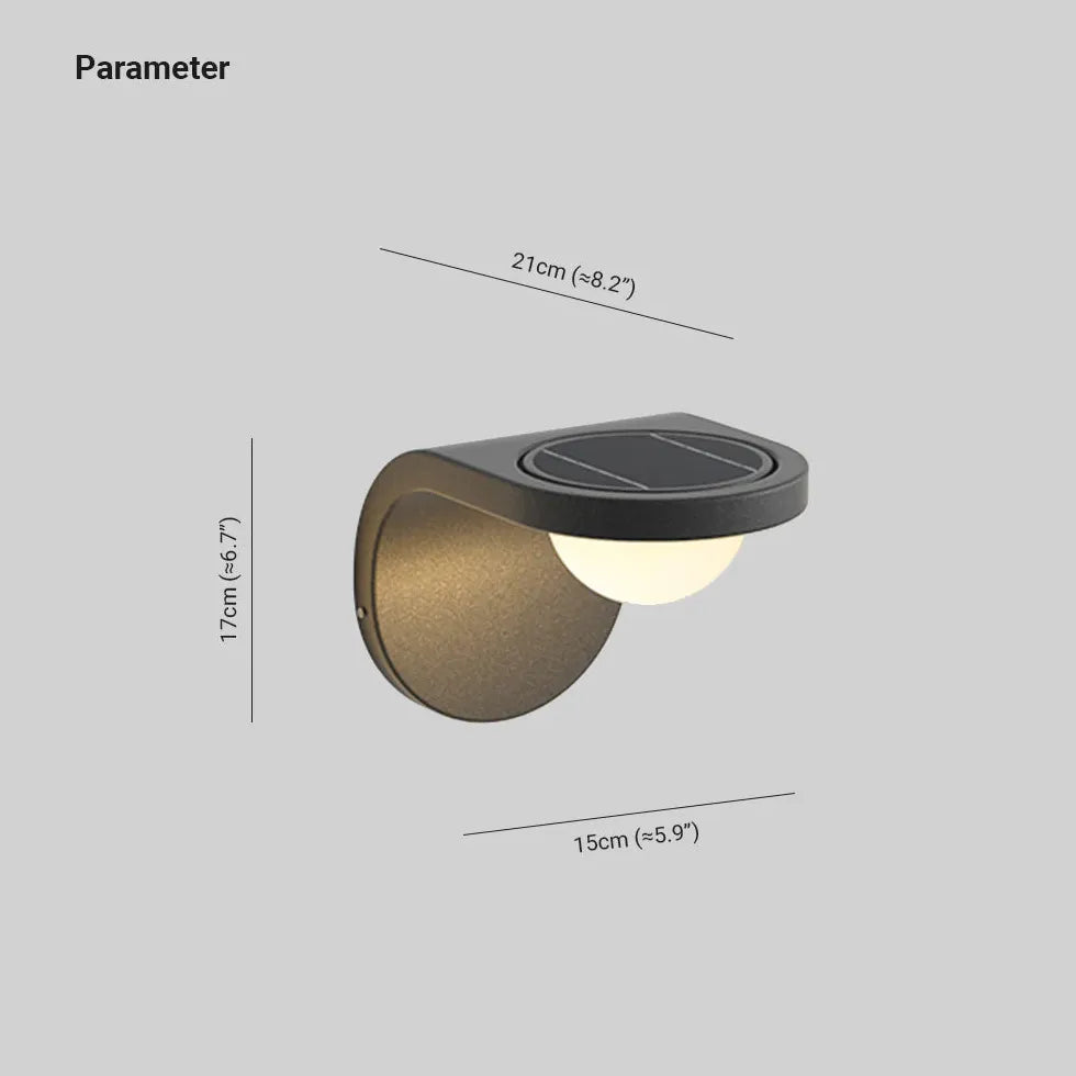 Rotary Solar Power Led Outdoor Wall Lights