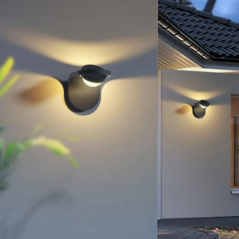 Rotary Solar Power Led Outdoor Wall Lights