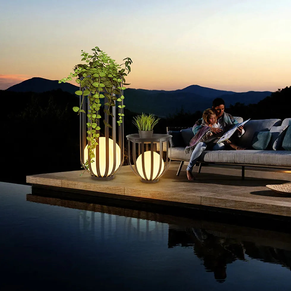 Spherical Iron Lantern Outdoor Floor lamps