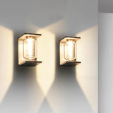 Glass Cylinder Outdoor Wall Light