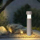 Grey Cylinder Garden Bollard Lights