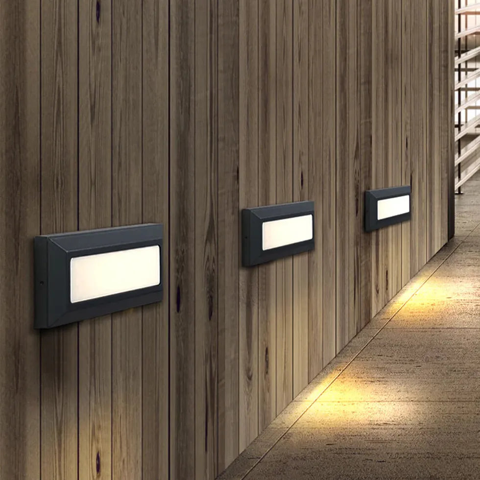 Sleek Rectangular Step Brick Lights