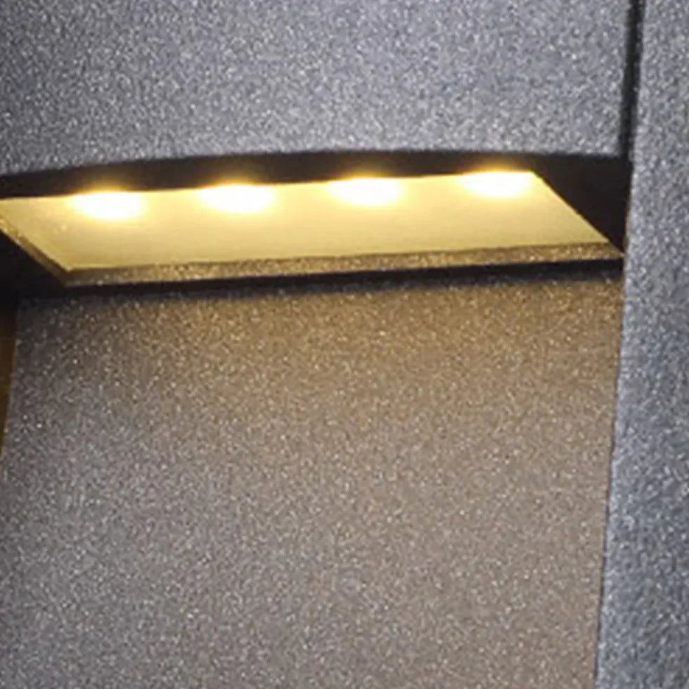 Downward Illumination Black Step Outdoor Lights