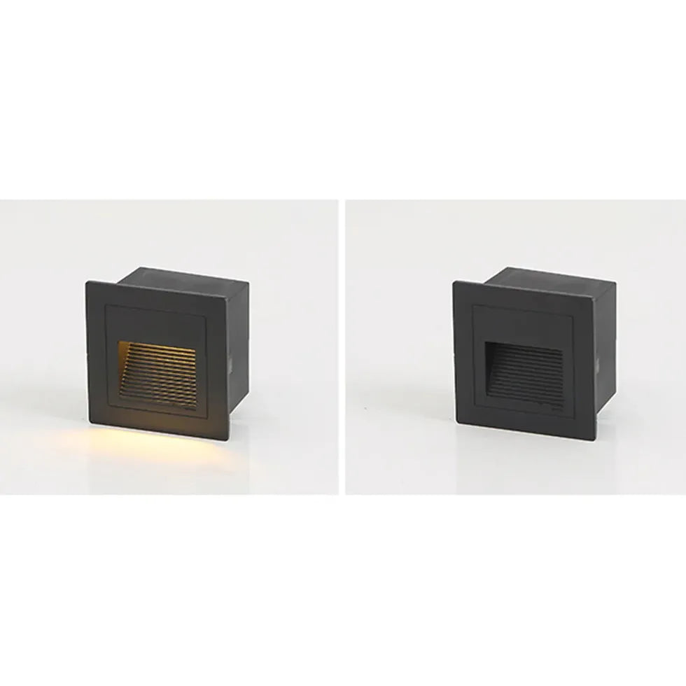 Geometric Recessed LED Step Outdoor Lights