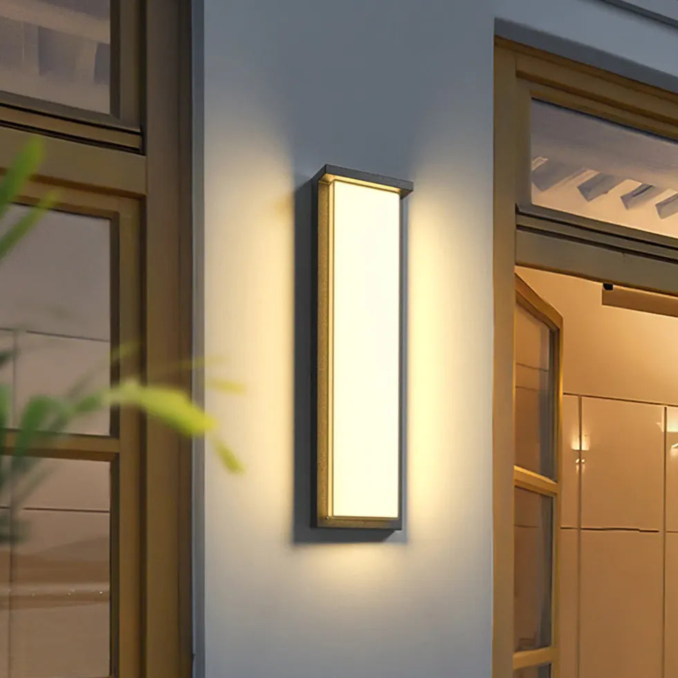 Rectangular Solar Led Outdoor Wall Lights