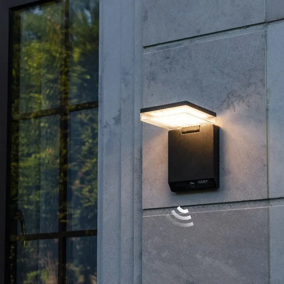 Folding Sensor Black Led Outdoor Wall Lights