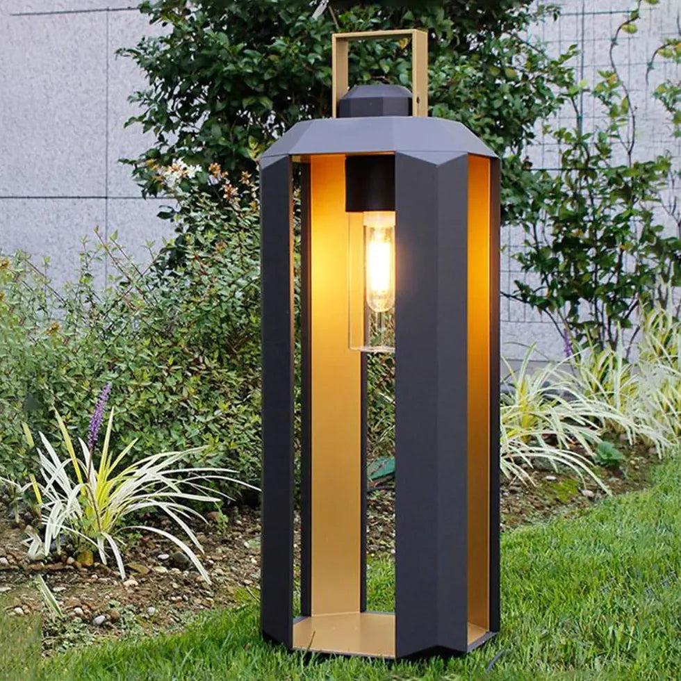 Hexagonal Handle Lantern Outdoor Floor lamps