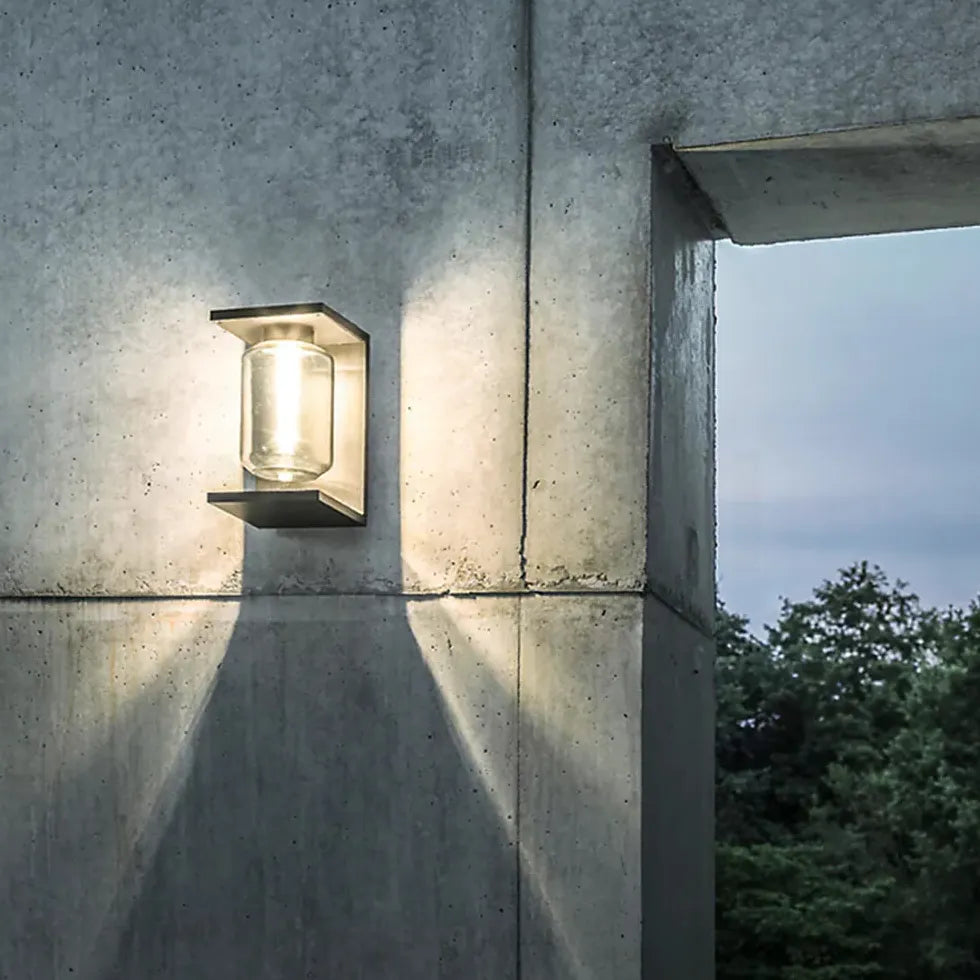 grey outdoor wall lighting solar led light