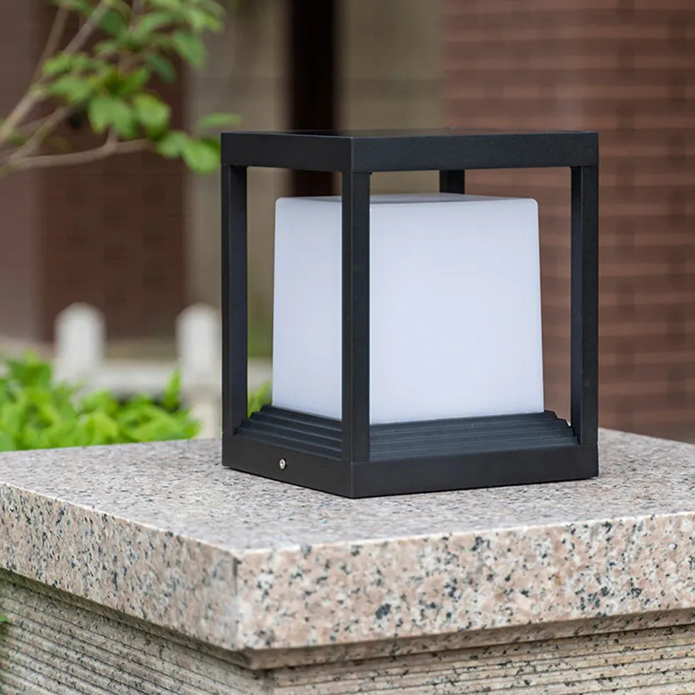 Cube Modern Outdoor Pillar Lights