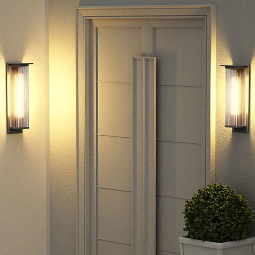 White Long Strip Solar Outdoor Wall Lamp