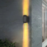 geometric shapes outdoor up and down wall lights