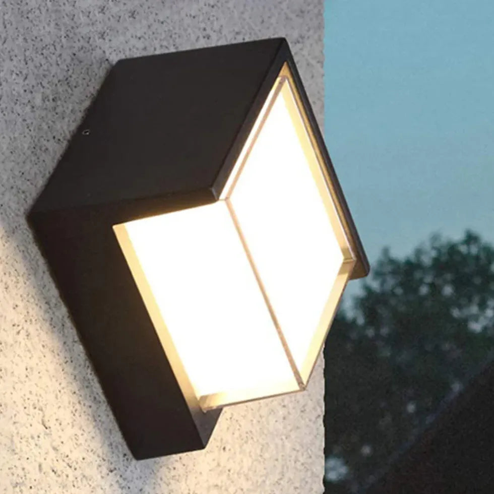 outdoor square wall lights black