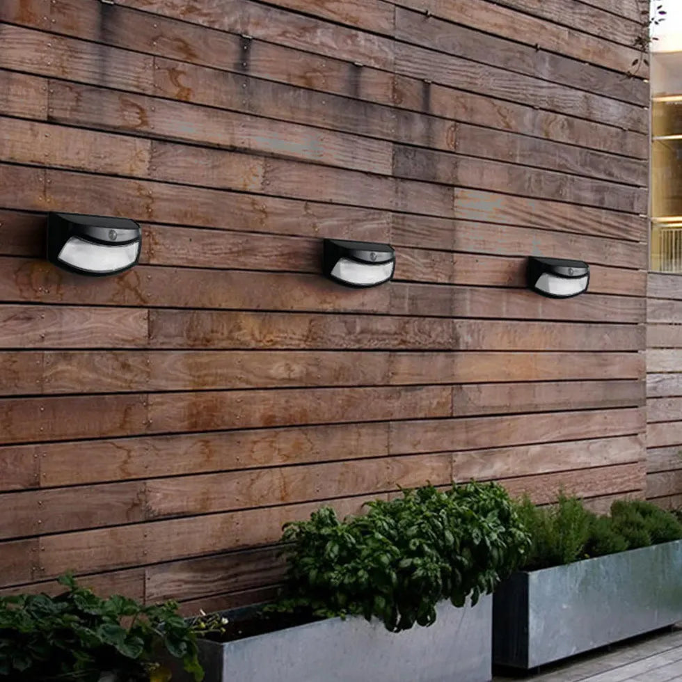 Copper Exterior Wall Lights with Solar Sensor