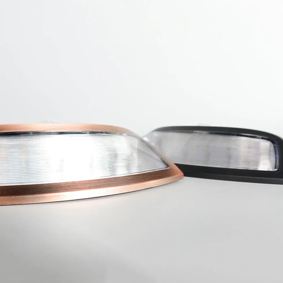 Copper Exterior Wall Lights with Solar Sensor