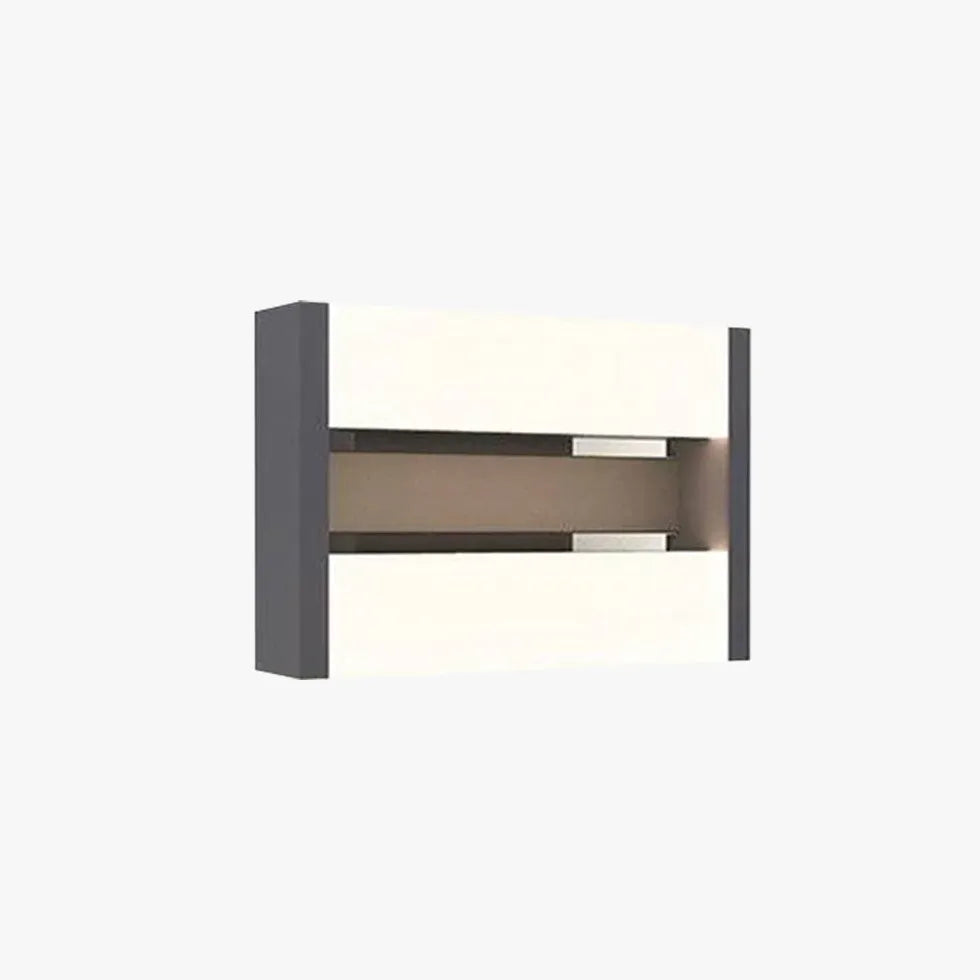 Warm White Rectangular Outdoor Up and Down Wall Lights