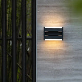 Warm White Rectangular Outdoor Up and Down Wall Lights