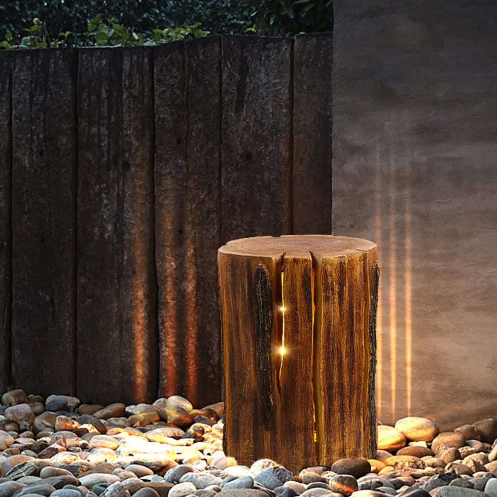 Rustic Wooden Outdoor Floor lamps