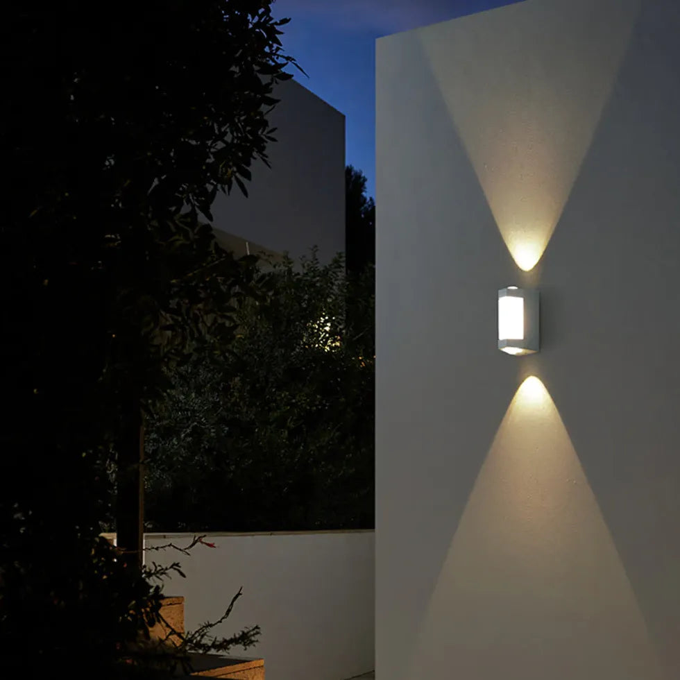 white outdoor wall lighting led