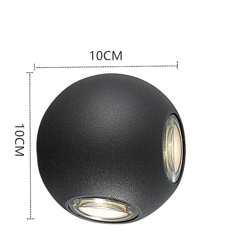 outdoor globe wall light black