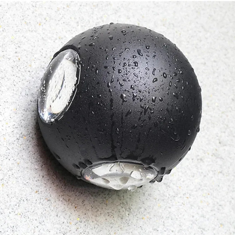 outdoor globe wall light black