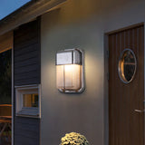 Geometric Silver Industrial Outdoor Wall Lights