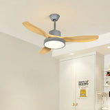 Grey LED Modern Ceiling Fan with Light