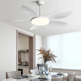 White Wooden Fan with Light