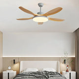 Yellow Bedroom LED Ceiling Fan with Light