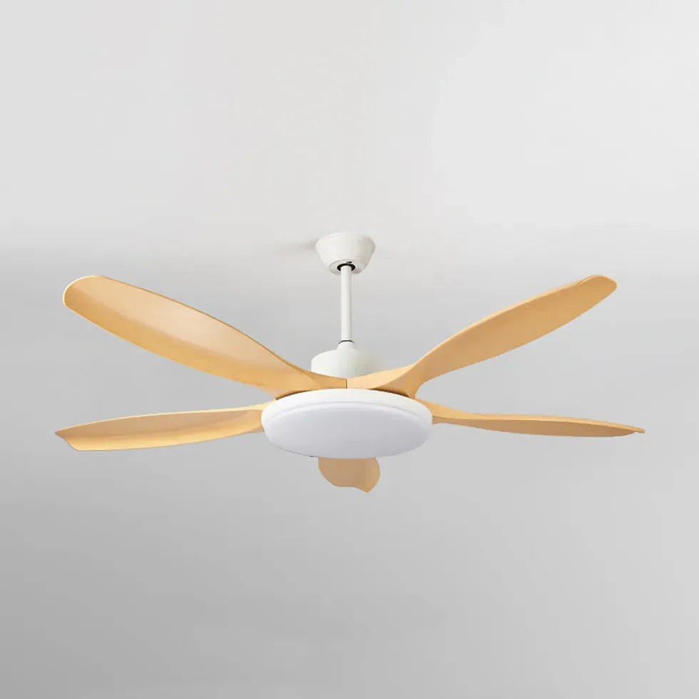 Yellow Bedroom LED Ceiling Fan with Light