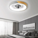 Color-Block Round Ceiling Fan with Light