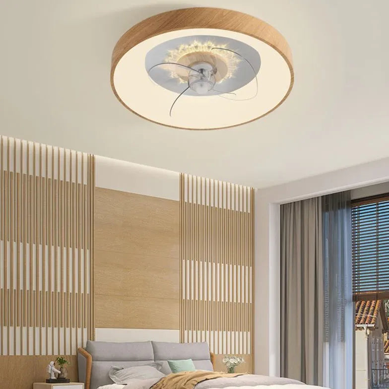 Hidden Bedroom Modern Ceiling Fan with Light