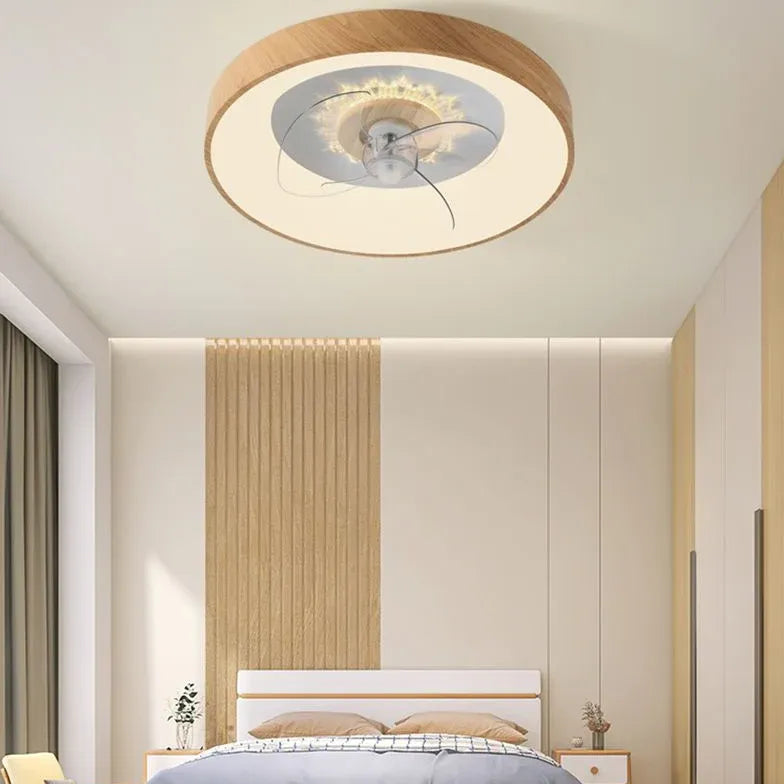 Hidden Bedroom Modern Ceiling Fan with Light