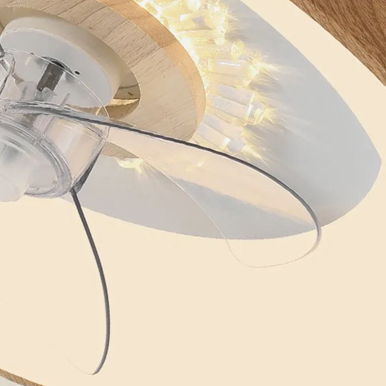 Hidden Bedroom Modern Ceiling Fan with Light