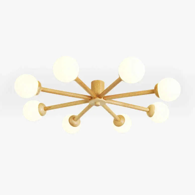 Radioactive Bulls Wooden Flush Ceiling Lights